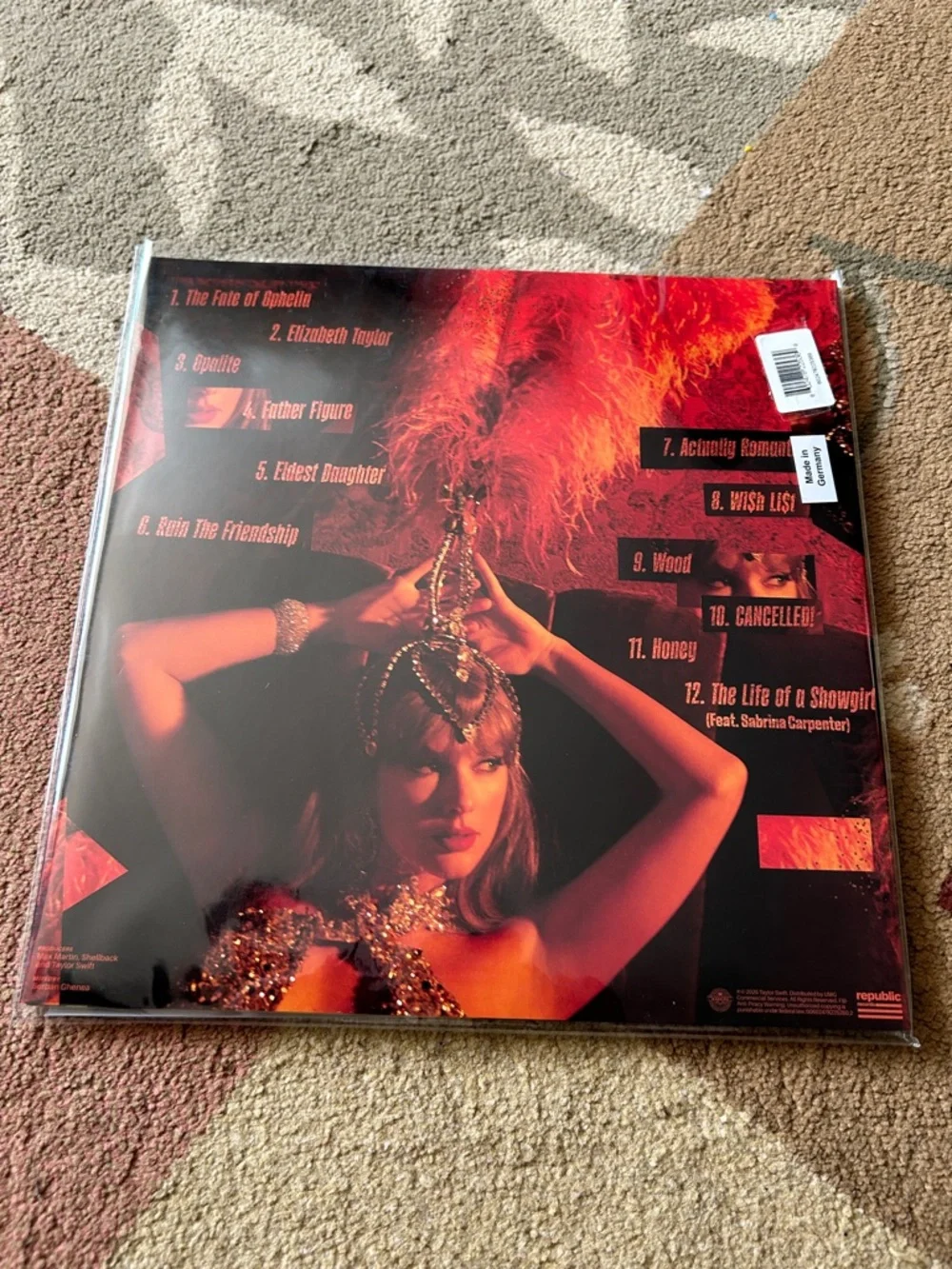 SOLD Taylor Swift The Life of a Showgirl “Sequins are Forever” Glitter Vinyl - Picture 3 of 5